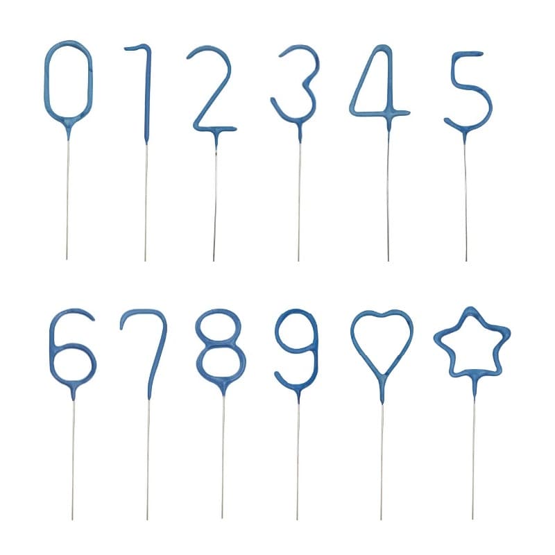 Sterretjes - Blauwe cijfers en symbolen