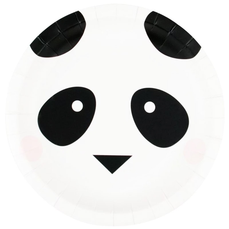 Panda - Papieren Borden 8 stuks