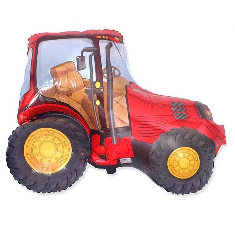 Folieballon - Tractor Rood 96 x 76 cm