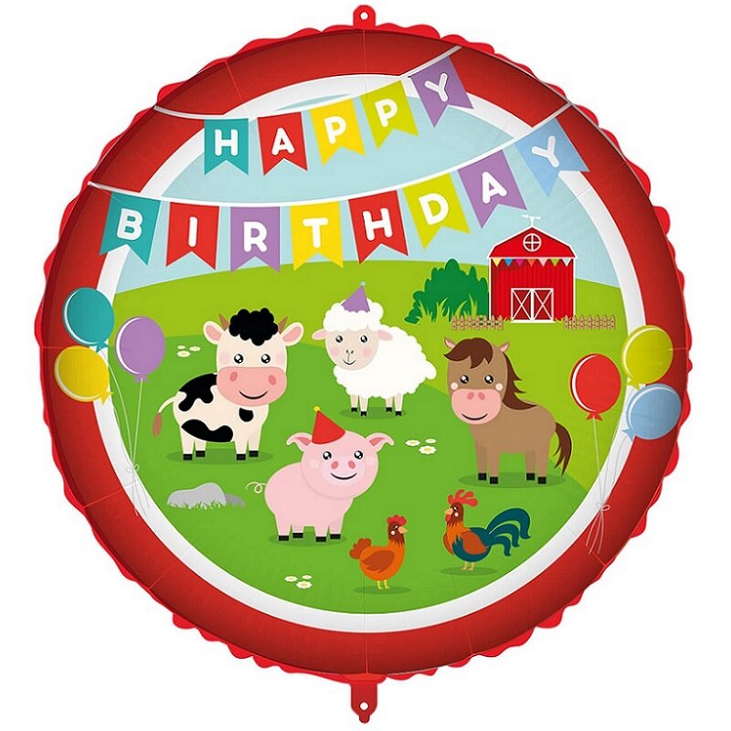 Boerderij - Folieballon met ballongewicht 46 cm