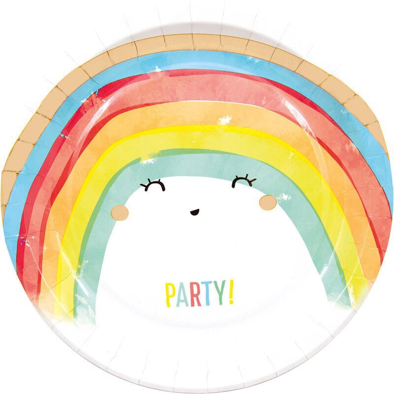 Rainbow Party - Bordjes 8 stuks