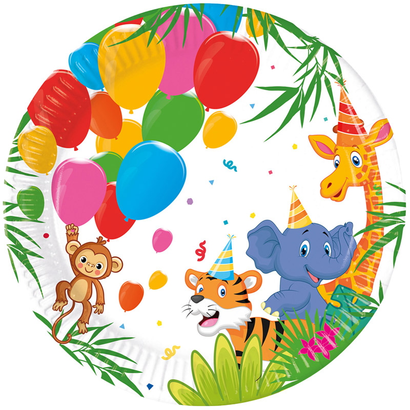 Jungle Balloons - Bordjes 8 stuks
