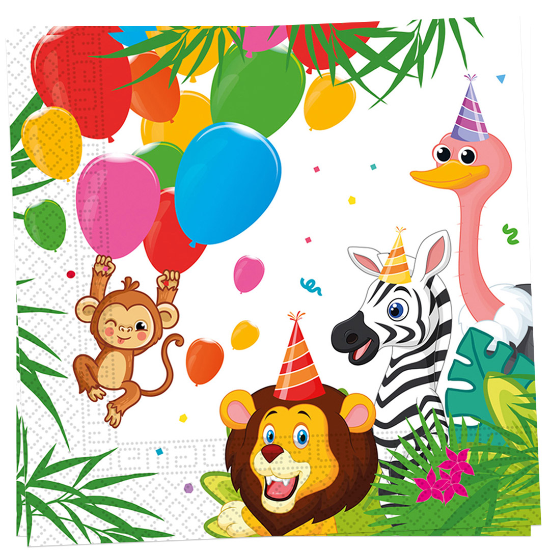 Jungle Balloons - Servetten 20 stuks