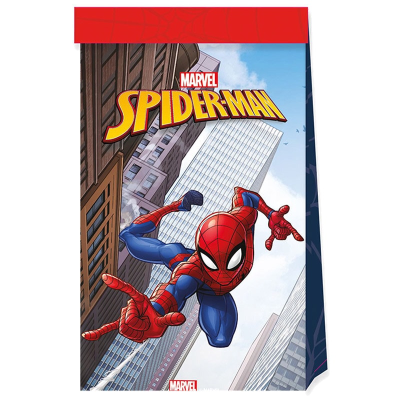 Spiderman - Uitdeelzakjes papier 4 stuks