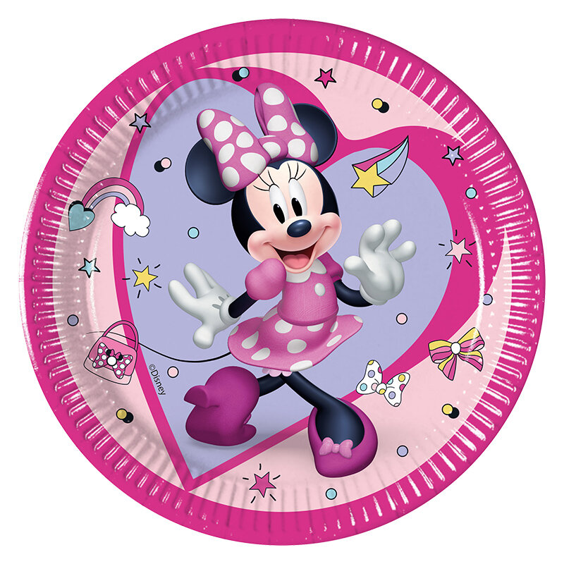 Minnie Mouse - Bordjes, 20 cm 8 stuks