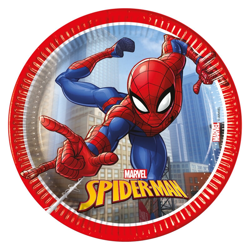 Spiderman - Bordjes, 20 cm 8 stuks