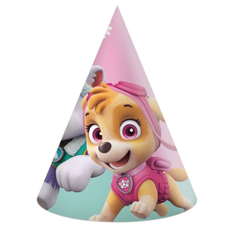 Paw Patrol Skye - Feesthoedjes 6 stuks