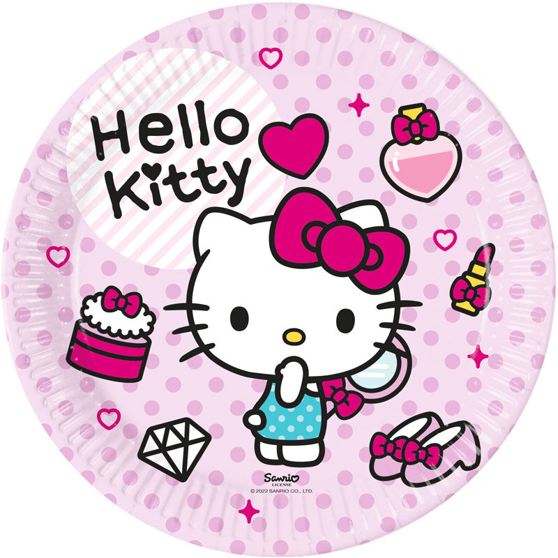 Hello Kitty - Bordjes 8 stuks