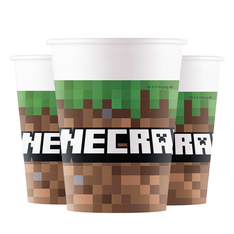 Minecraft - Bekertjes 8 stuks