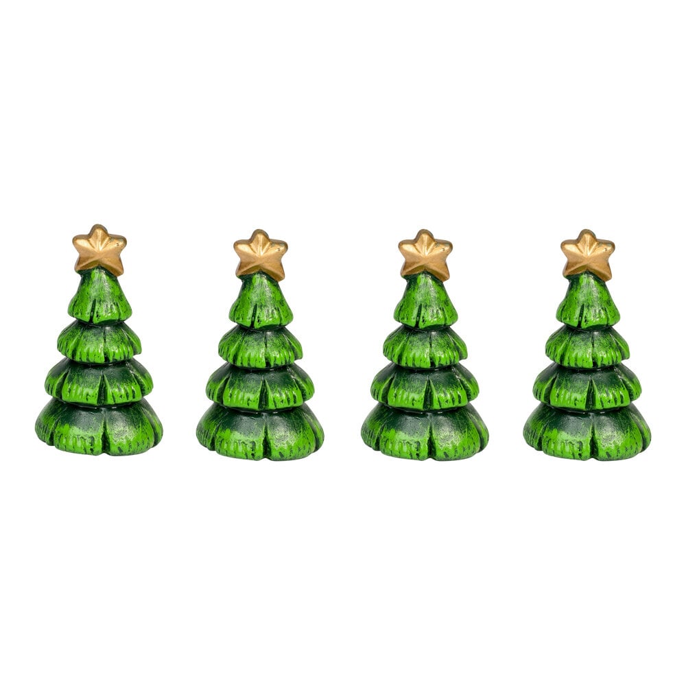Accessoires voor kabouterdeurtjes - Kerstboompjes 4 stuks