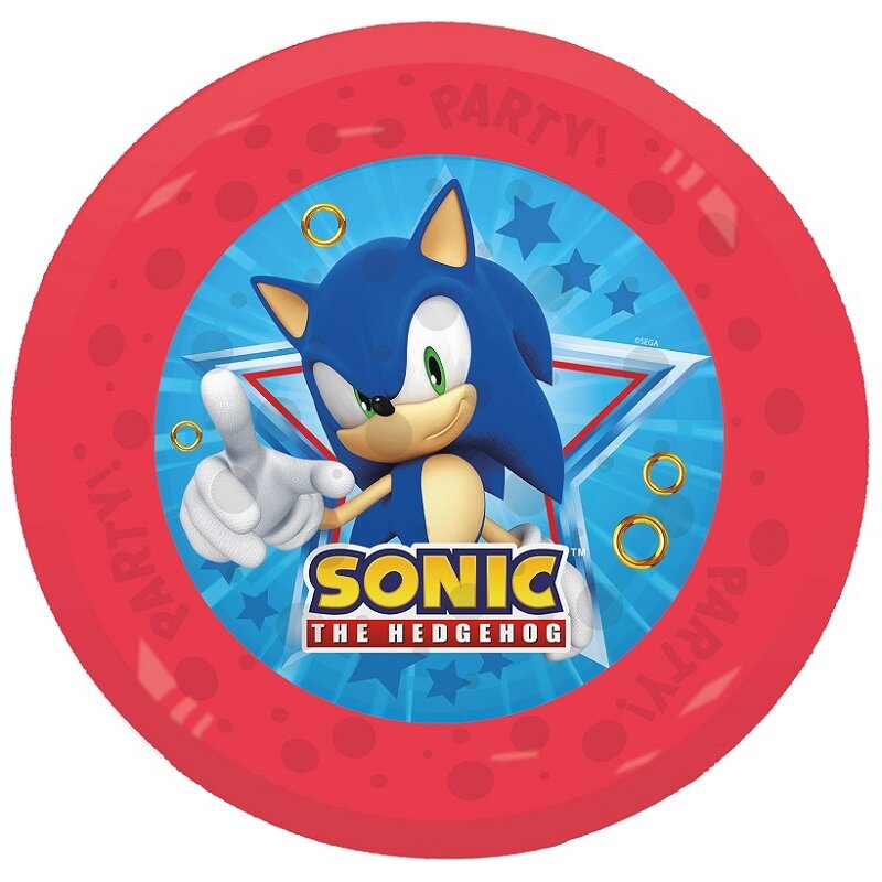 Sonic - Borden van kunststof 21 cm 4 stuks