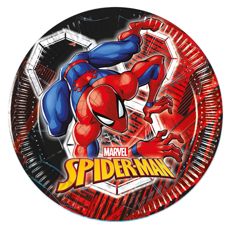 Spider-Man Bordjes 20 cm, 8 stuks