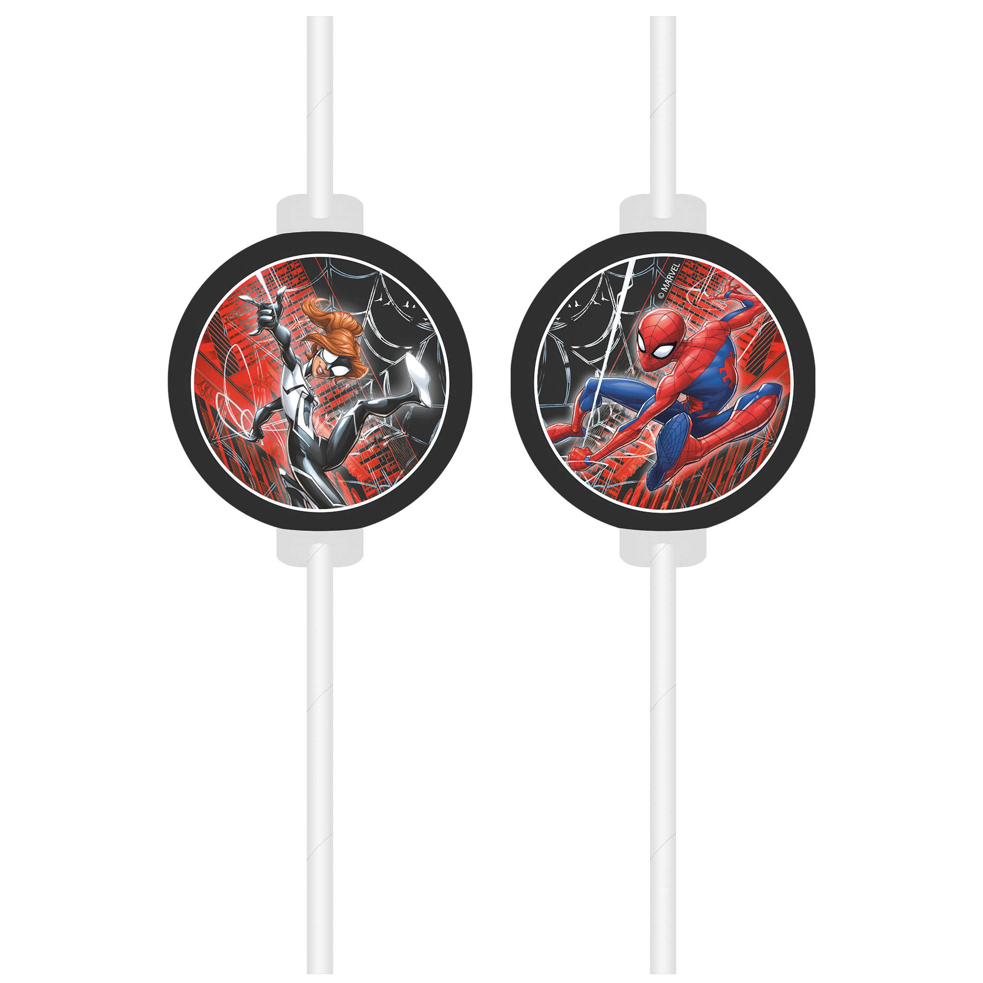 Spiderman - Papieren rietjes 4 stuks