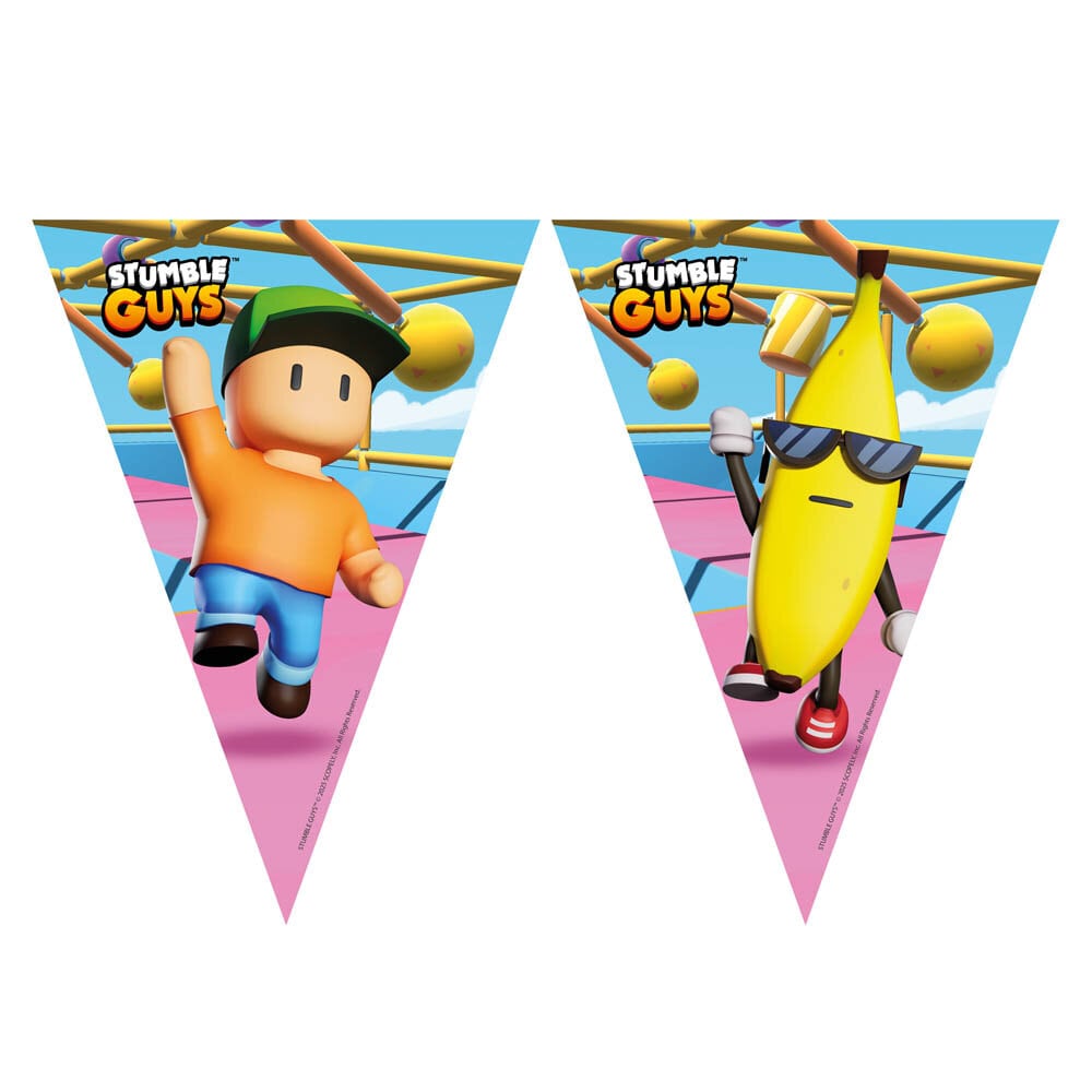 Stumble Guys - Vlaggenlijn van papier 230 cm