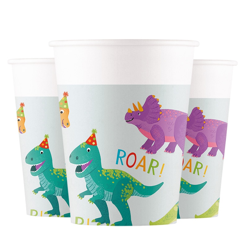 Dino Party Bekers 8 stuks