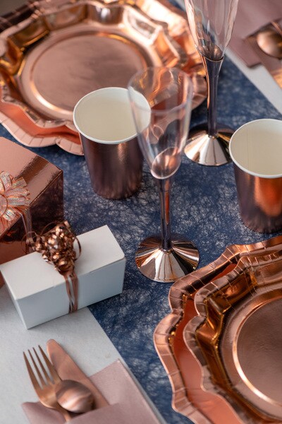 Party Proost glas roségoud 6 stuks