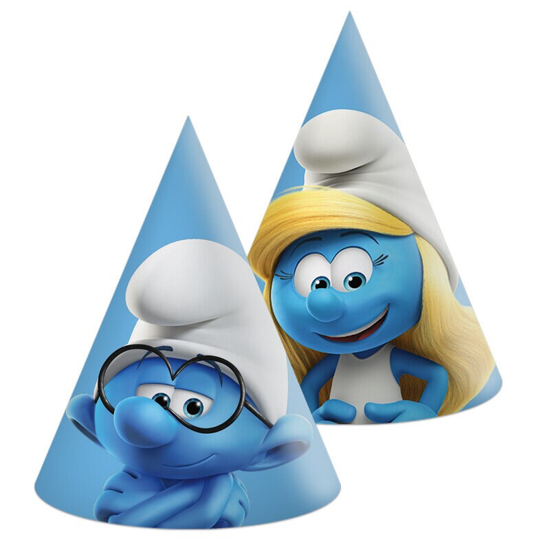 De Smurfen Feesthoedjes 6 stuks