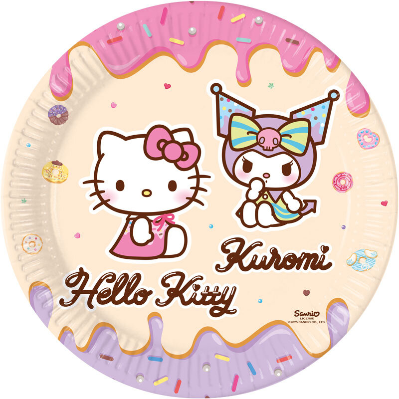 Hello Kitty & Kuromi - Borden 8 stuks