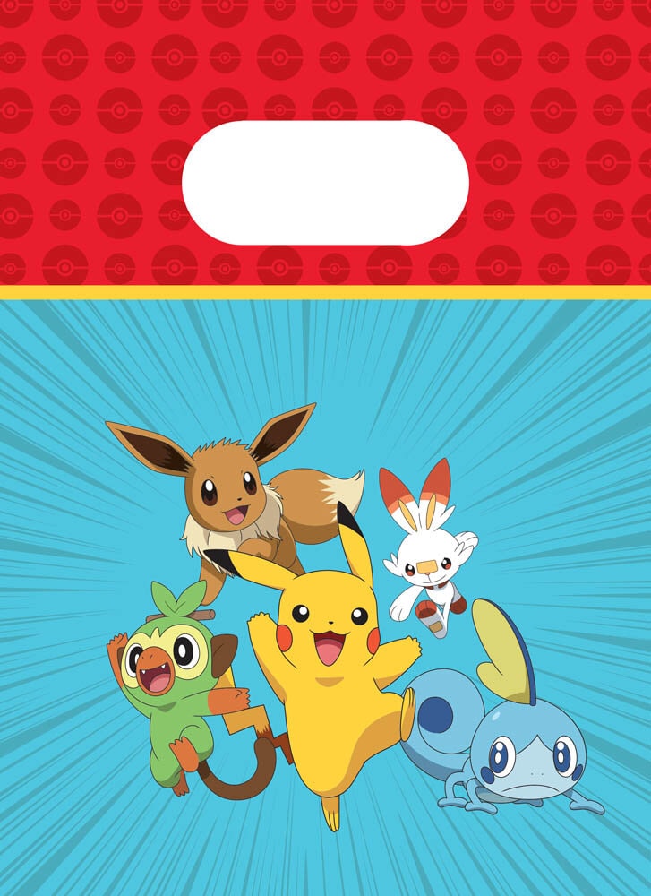 Pokémon - Uitdeelzakjes van papier 4 stuks