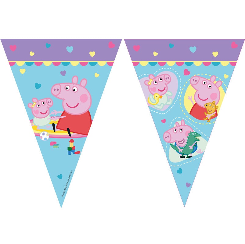 Peppa Pig Vlaggenlijn van papier 230 cm