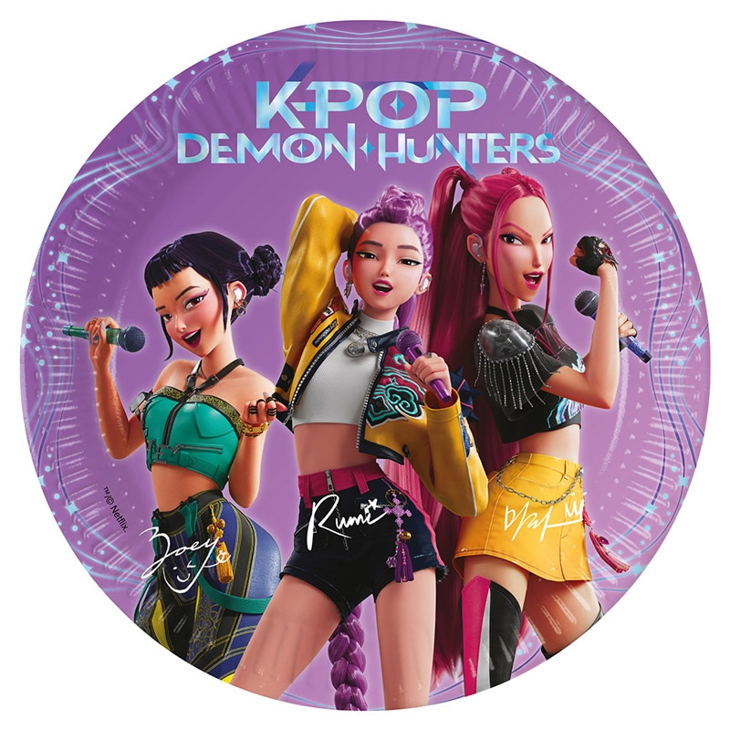 K-Pop Demon Hunters papieren bordjes 8 stuks