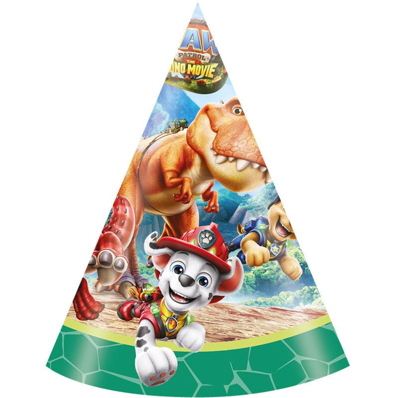 Paw Patrol Dino Movie Feesthoedjes 6 stuks