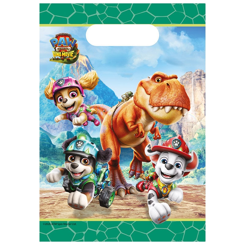 Paw Patrol Dino Movie Uitdeelzakjes van papier 4 stuks