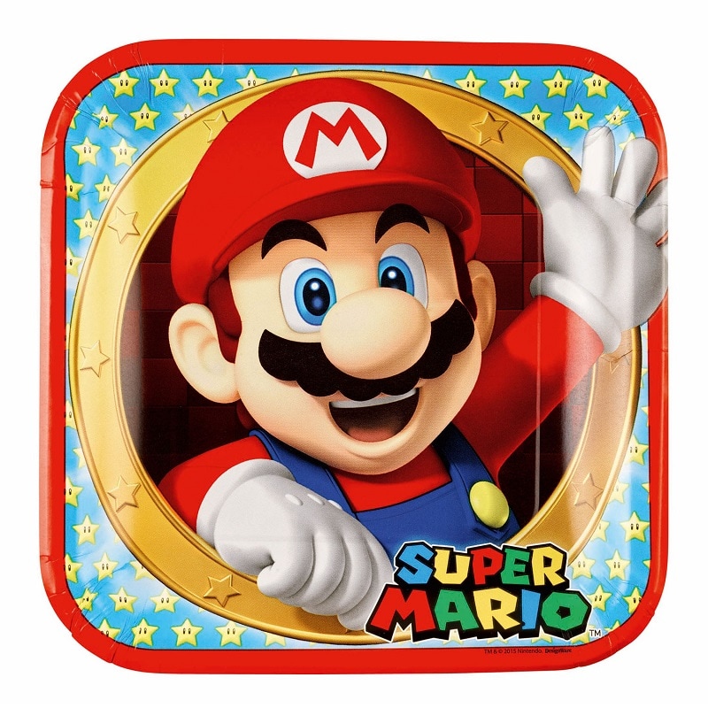 Super Mario Bros - Bordjes 8 stuks
