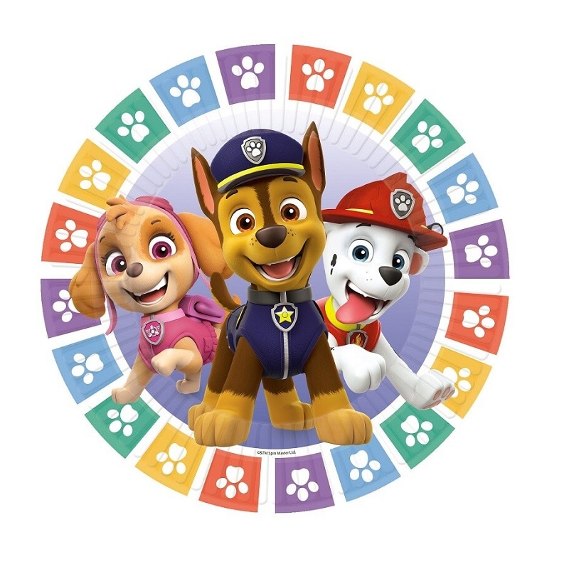 Paw Patrol Party - Bordjes, 18 cm 8 stuks