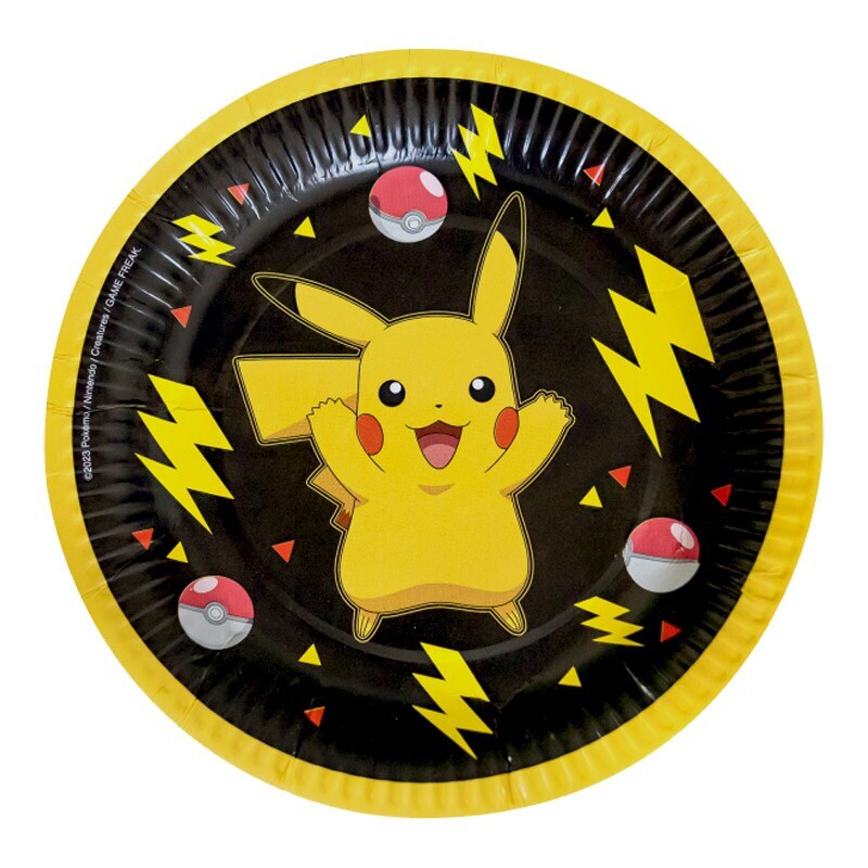 Pokémon Pikachu - Bordjes 18 cm, 8 stuks