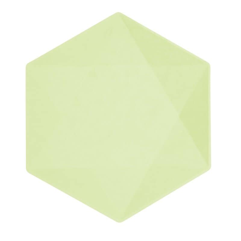Bordjes Decor Premium Hexagon 26 cm Groen 6 stuks