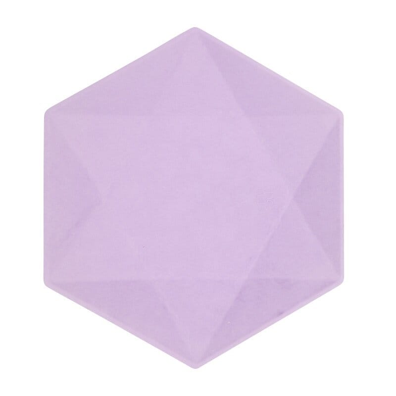 Bordjes Decor Premium Hexagon 26 cm Paars 6 stuks