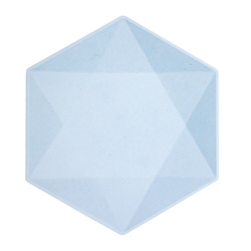 Bordjes Decor Premium Hexagon 26 cm Blauw 6 stuks