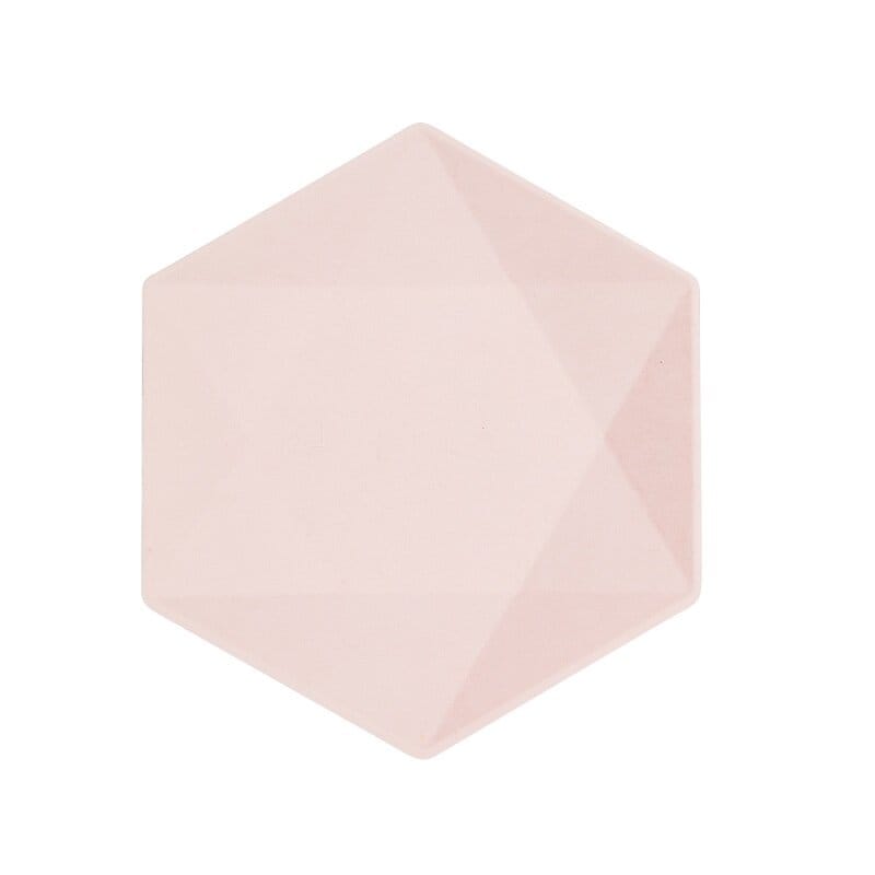 Bordjes Decor Premium Hexagon 21 cm Roze 6 stuks