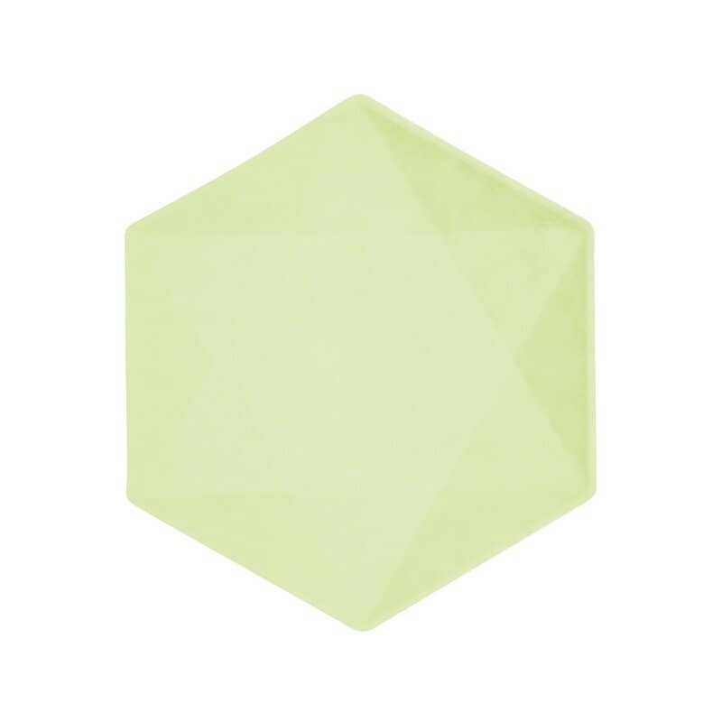 Bordjes Decor Premium Hexagon 21 cm Groen 6 stuks