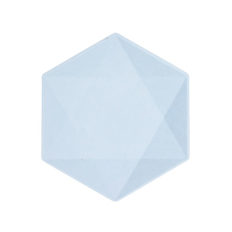 Bordjes Decor Premium Hexagon 21 cm Blauw 6 stuks