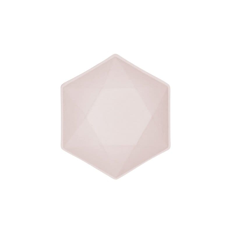 Schaal Decor Premium Hexagon 16 cm Roze 6 stuks