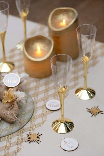 Party Proost glas goud 6 stuks