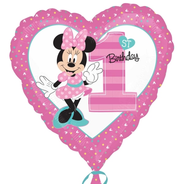 Minnie Mouse 1 jaar, Hartvormige folieballon