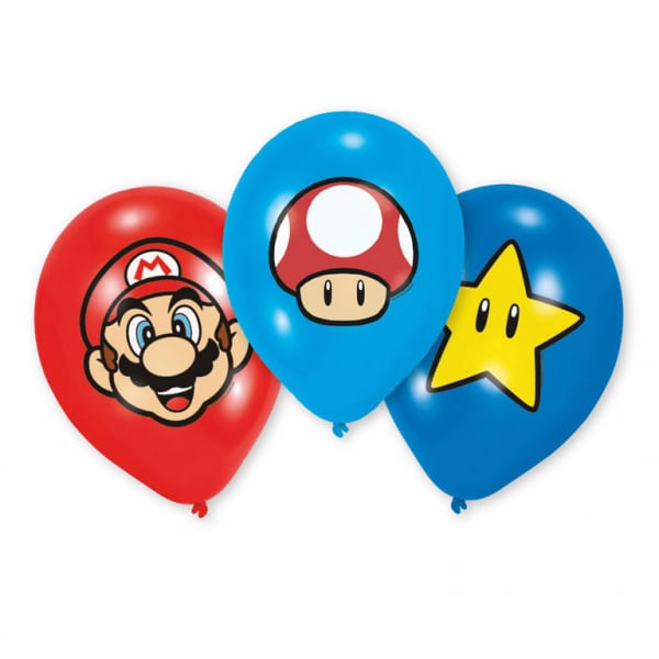Super Mario - Ballonnen 6 stuks