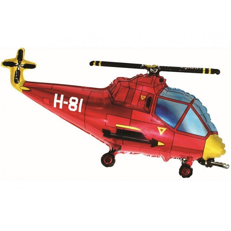 Folieballon - Rode Helikopter 96 cm