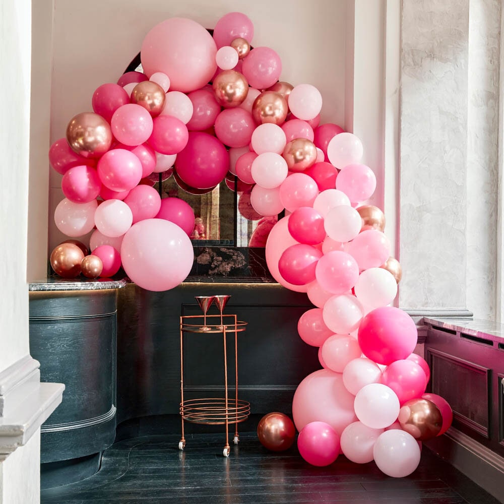 DIY Deluxe Ballonnenboog - Roze en roségoud