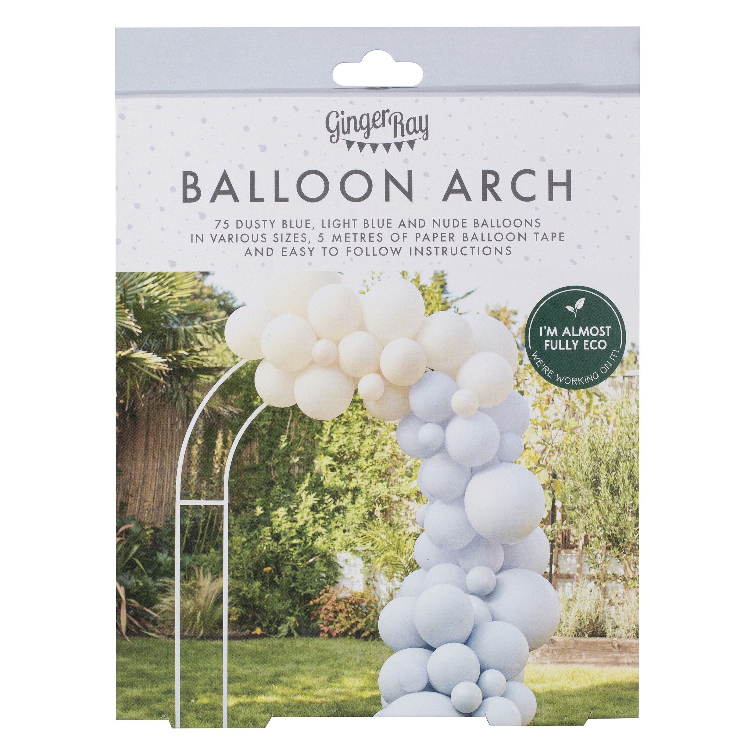 DIY Ballonnenboog Pastel - Blauw/Neutraal