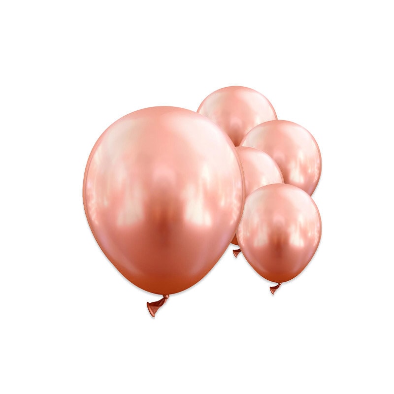 Ballonnen - Roségoud Chroom 13 cm 25 stuks
