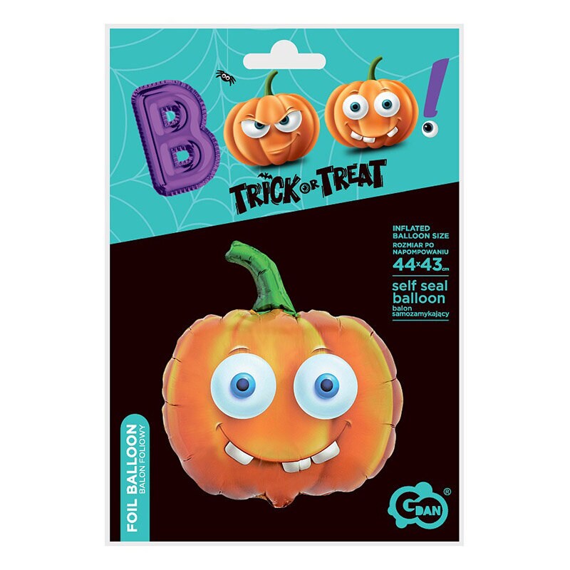 Boo Trick or Treat - Folieballon Pompoen 44 cm