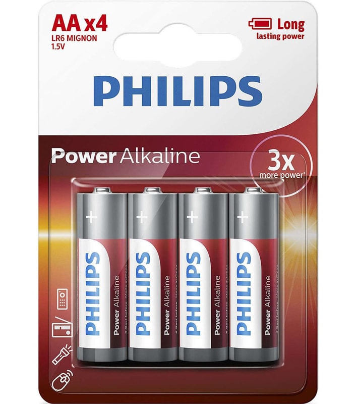 Philips batterijen AA 4 stuks