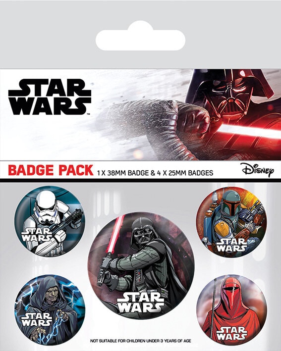 Star Wars - Buttons Dark Side 5 stuks
