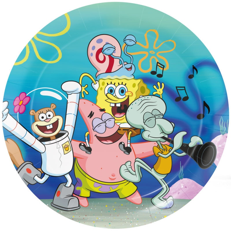 SpongeBob - Borden 23 cm, 8 stuks