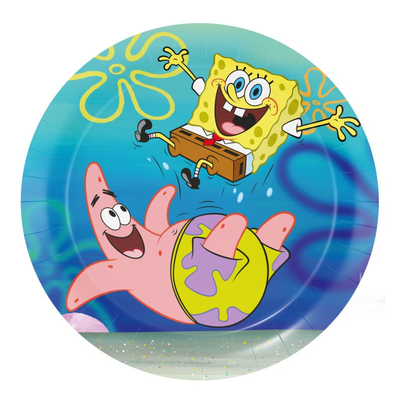 SpongeBob - Bordjes 18 cm, 8 stuks