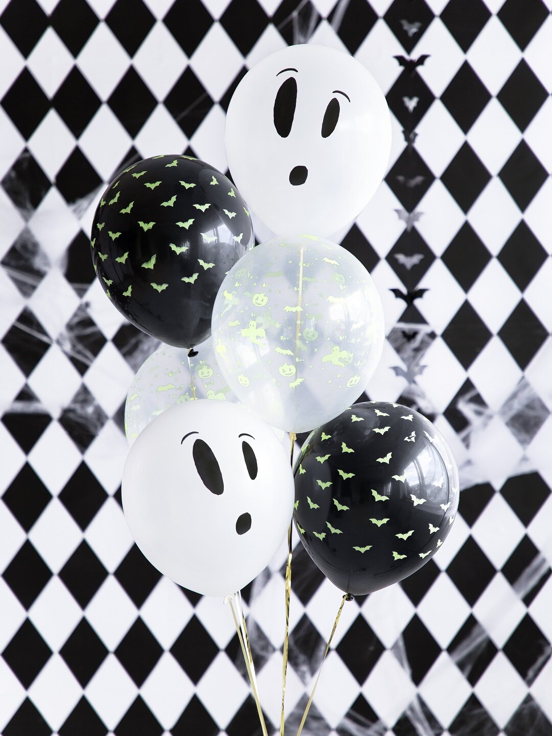 Halloweenballonnen Glow in the dark 3 stuks
